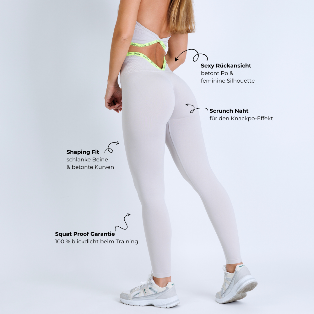 Leggings con efecto fruncido "LOVE"