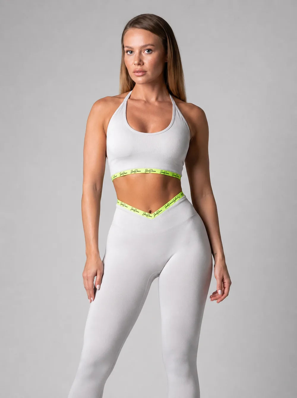 Lime Ghost™ Leggings — Front-Ansicht, V-Bund