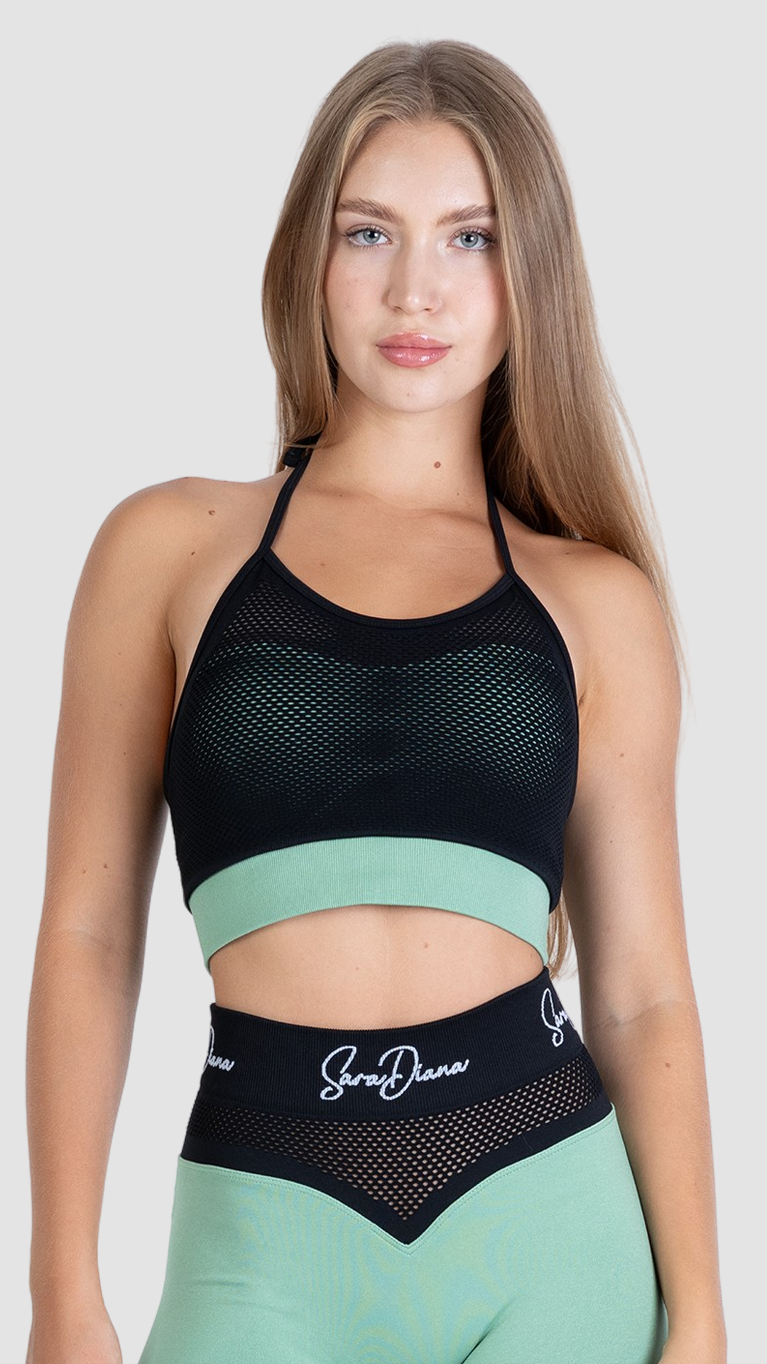 Sujetador de malla Secret verde